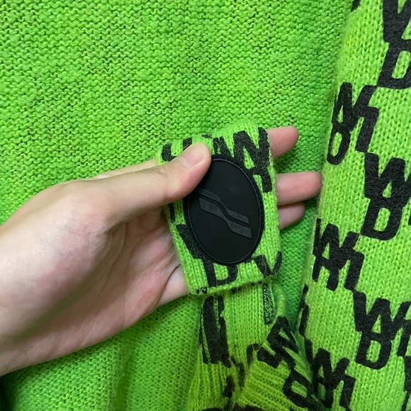 We11done Logo Printed Green Cardigan - Picture 2 of 7